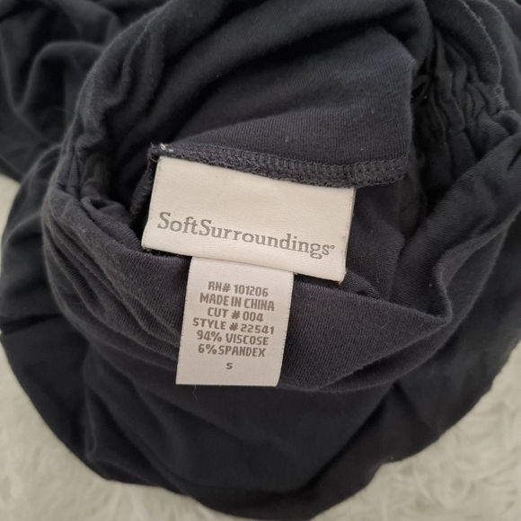 Soft Surroundings Top Shirt Womens Gray Turtleneck Ruched Long Sleeve Size Small - Picture 7 of 7